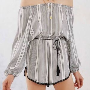 Urban Outfitters Ecote stripped romper size small